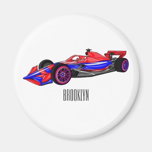 Professionele illustratie van de cartoon van racew magneet (Voorkant)