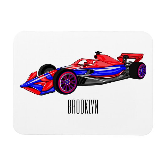 Professionele illustratie van de cartoon van racew magneet (Horizontaal)