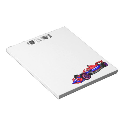 Professionele illustratie van de cartoon van racew notitieblok (Schuin)