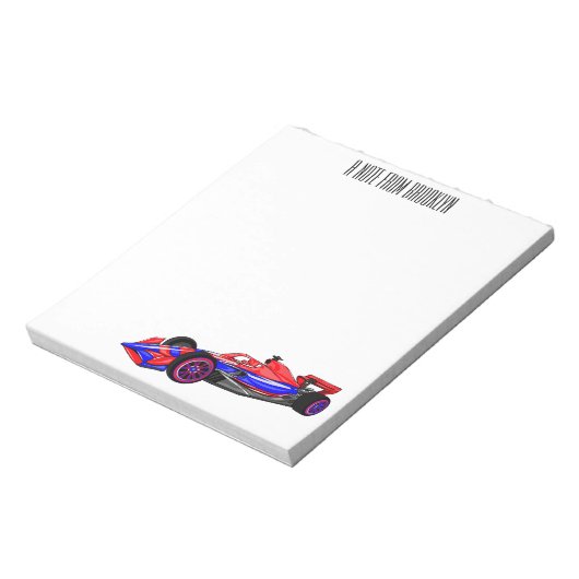 Professionele illustratie van de cartoon van racew notitieblok (Linkerzijde)