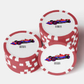 Professionele illustratie van de cartoon van racew poker chips (Opstapeling)