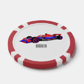 Professionele illustratie van de cartoon van racew poker chips (Enkel)