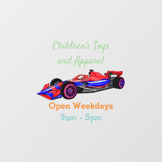 Professionele illustratie van de cartoon van racew raamsticker (Vel)