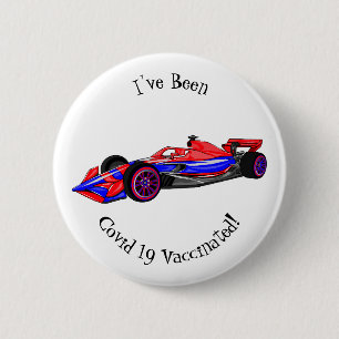 Professionele illustratie van de cartoon van racew ronde button 5,7 cm