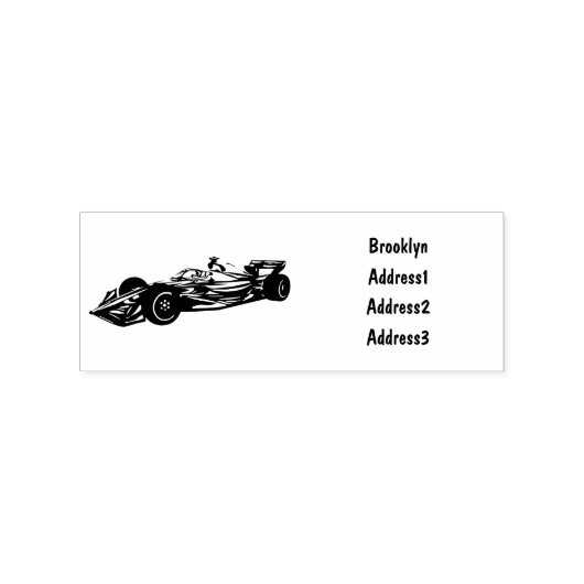 Professionele illustratie van de cartoon van racew rubberstempel (Afrduk)