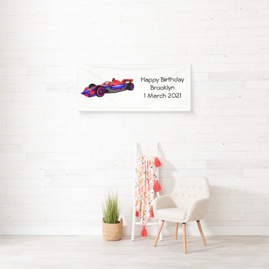 Professionele illustratie van de cartoon van racew spandoek (Insitu)