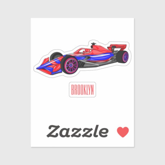 Professionele illustratie van de cartoon van racew sticker (Vel)