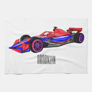 Professionele illustratie van de cartoon van racew theedoek