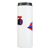 Professionele illustratie van de cartoon van racew thermosbeker (Achterkant)