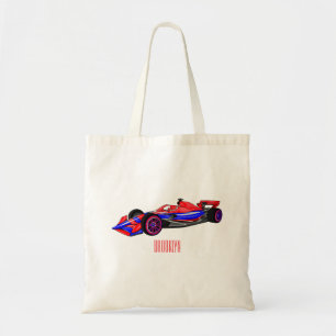 Professionele illustratie van de cartoon van racew tote bag