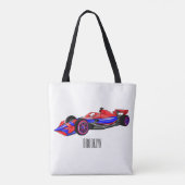 Professionele illustratie van de cartoon van racew tote bag (Achterkant)