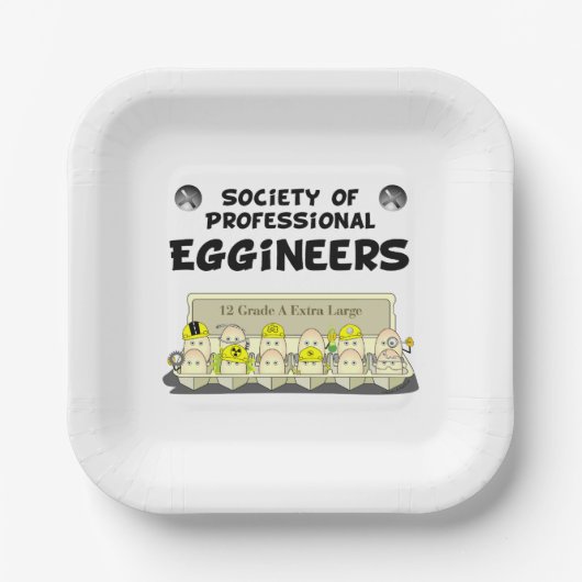 Professionele ingenieurs papieren bordje (Voorkant)