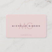 Professionele Initialen Modern esthetisch roze Visitekaartje (Voorkant)