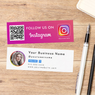 Professionele Instagram foto volg me QR code Mini Visitekaartje
