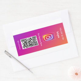 Professionele Instagram foto volg me QR code Rechthoekige Sticker