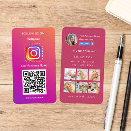 Professionele Instagram foto volg me QR code Visitekaartje