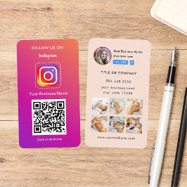 Professionele Instagram foto volg me QR code Visitekaartje