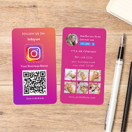 Professionele Instagram foto volg me QR code Visitekaartje