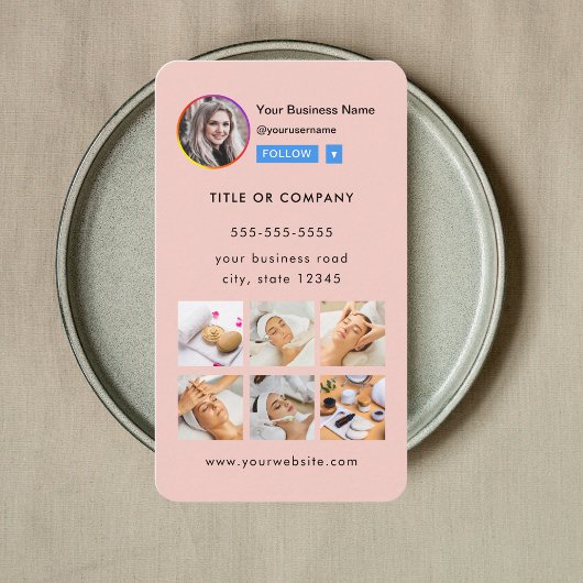 Professionele Instagram foto volg me QR code Visitekaartje