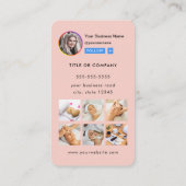 Professionele Instagram foto volg me QR code Visitekaartje (Achterkant)