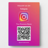 Professionele Instagram Logo Volg me QR-code Fotoplaat (voorkant)
