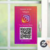 Professionele Instagram Logo Volg me QR-code Raamsticker (Huis)