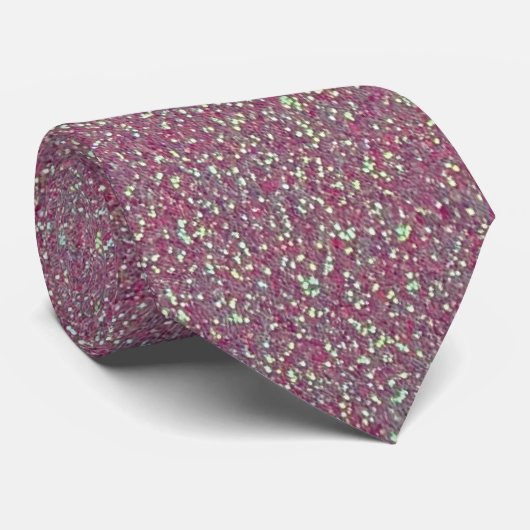 Professionele iriserende roze glittersparel bruide stropdas (Opgerold)