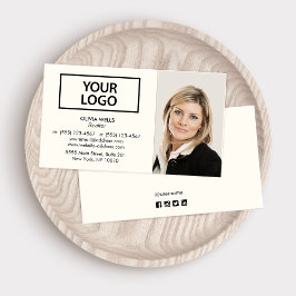 Professionele Ivory White Foto Visitekaartje toevo