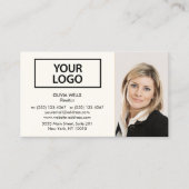 Professionele Ivory White Foto Visitekaartje toevo (Voorkant)