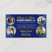 Professionele Janitorial Schoonmaak Huishoudster Visitekaartje (Voorkant)
