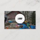 Professionele Junk Removal Hauling Service Logo Visitekaartje (Achterkant)