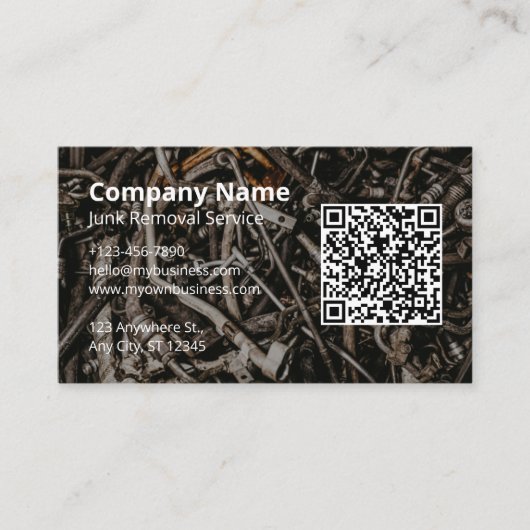 Professionele Junk Removal Service Visitekaartje (Voorkant)
