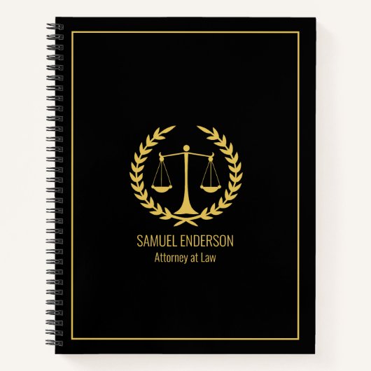 Professionele Juridische Diensten Advocate Zwart & Notitieboek (Voorkant)