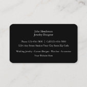 Professionele juwelenwinkel visitekaartje (Achterkant)