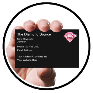 Professionele Juwelier Diamant Thema Visitekaartje