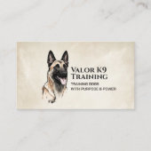 Professionele K9 Training - Belgische Malinois Visitekaartje (Voorkant)