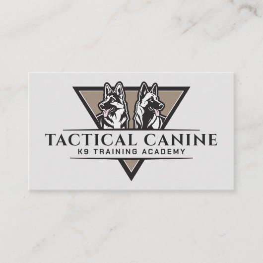 Professionele K9 training Visitekaartje (Voorkant)