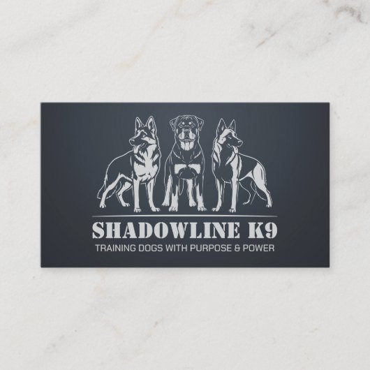 Professionele K9 training Visitekaartje (Voorkant)