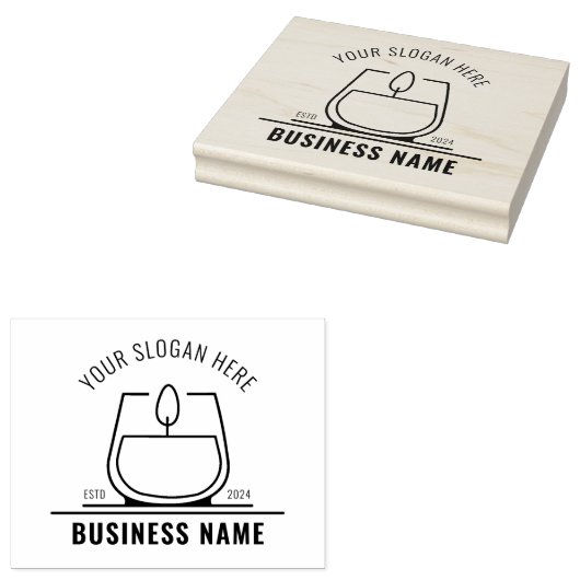Professionele kaars Small Business, Custom Large Rubberstempel (Gestempeld)