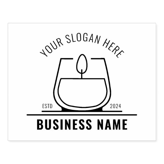 Professionele kaars Small Business, Custom Large Rubberstempel (Afrduk)