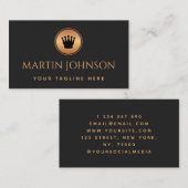 Professionele Kaas Player Coach Gold en zwarte Log Visitekaartje (Voorkant / Achterkant)