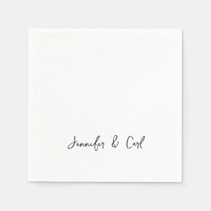 Professionele kalligrafie handschrift minimalist servet