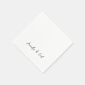 Professionele kalligrafie handschrift minimalist servet (Hoek)