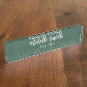 Professionele kalligrafie Moderne minimalistische Naambordje (Zijkant)