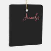 Professionele kalligrafie naam Minimalist Plain Keramisch Ornament (Rechts)