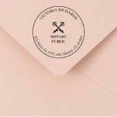 Professionele Kantoor Cross Key & Pen Logo Notaris Zelfinktende Stempel