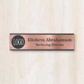 Professionele Kantoor Deurborden Roos Gold Deurbordje (Voorkant)