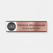 Professionele Kantoor Ondertekeningen Roos Gold Lo Deurbordje (Voorkant)