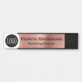 Professionele Kantoor Ondertekeningen Roos Gold Lo Deurbordje (Voorkant)