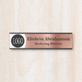 Professionele Kantoor Ondertekeningen Roos Gold Lo Deurbordje (Voorkant)